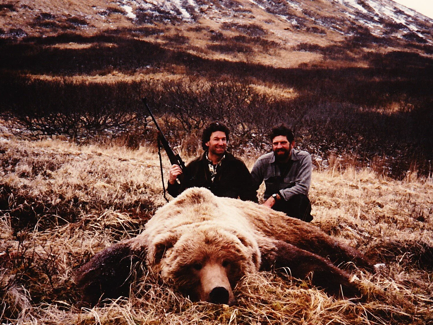 Karl Kliem with his beautiful 9’5” brown bear taken the spring of ‘86.