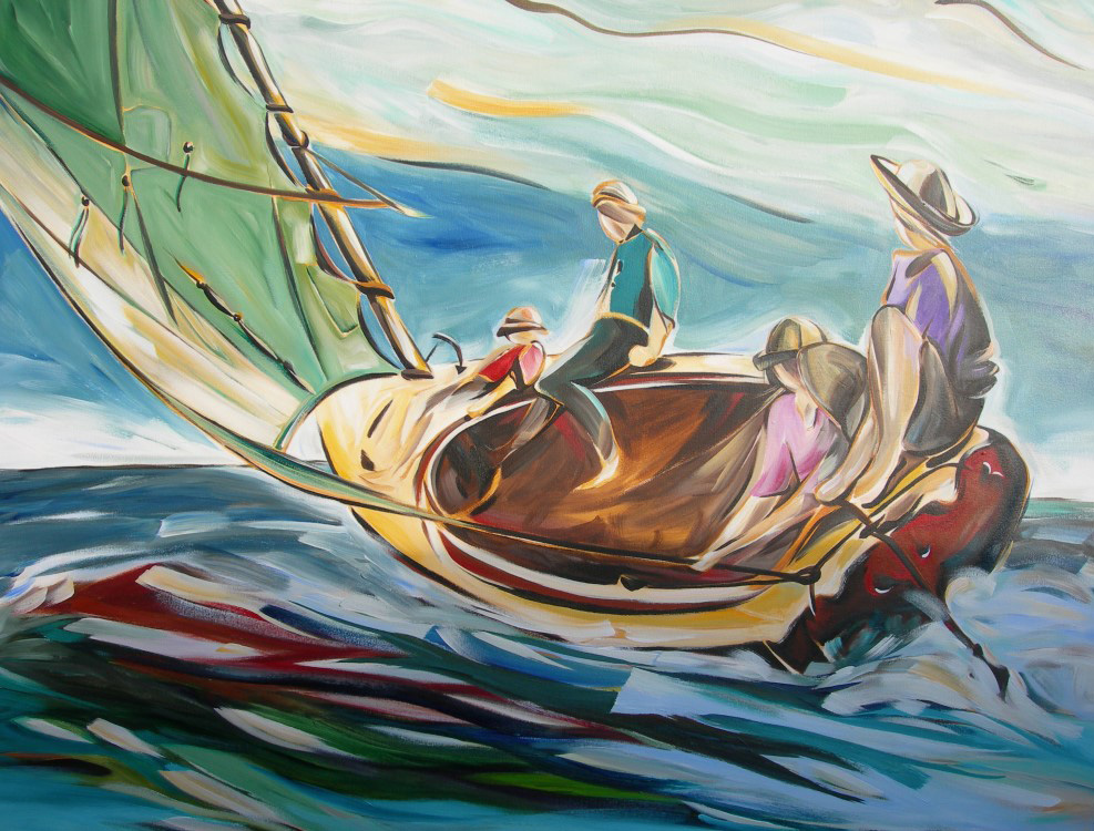 Wind in My Sails ; Homage to Winslow Homer - Breezing Up  