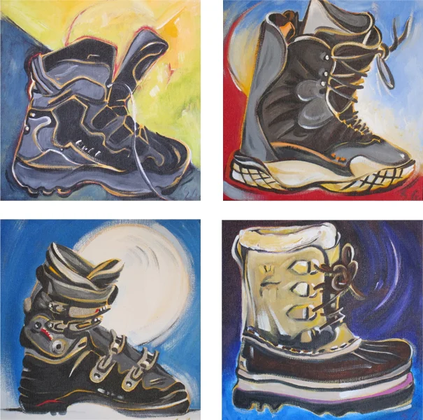 Snow Shoe Boot #1, Board Boot #1, Ski Boot #1, Snow Boot #1 (Tile Series)