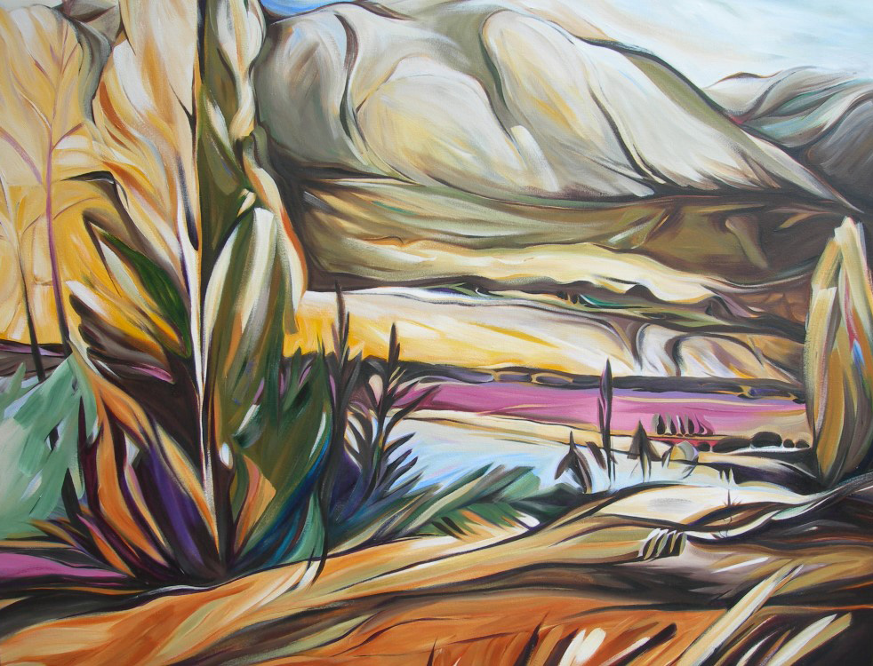 Mountains - Lake Country (Eastern Series #1)  54 X 54  SOLD (1000 x 750).jpg