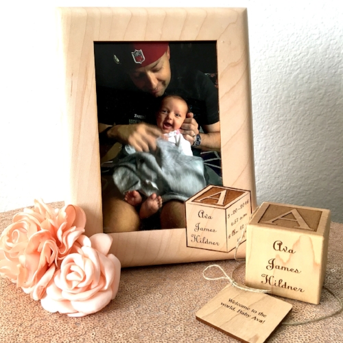 Personalized Baby Block and Picture Frame from Carft-E-Family