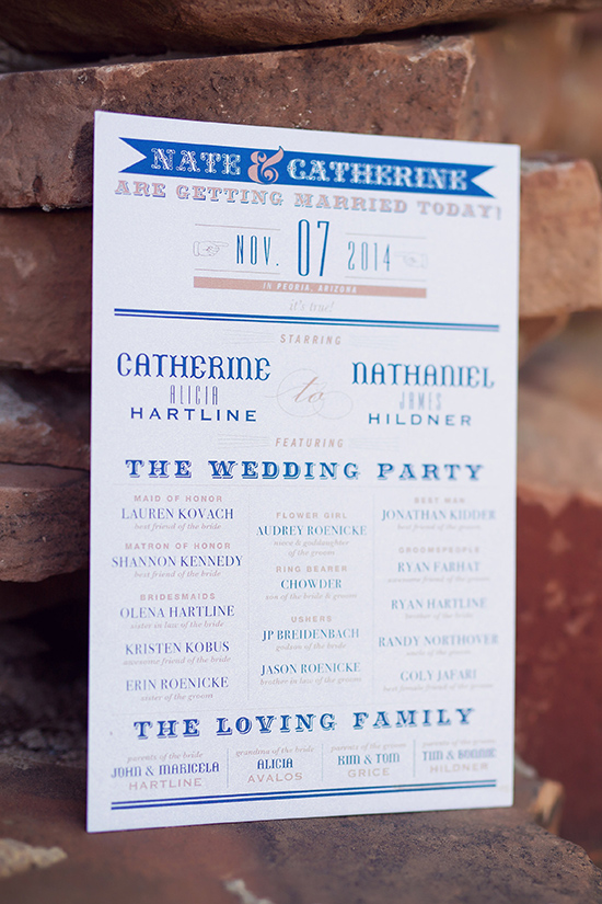 Wedding Program, kicking off the Sophisticated Circus theme