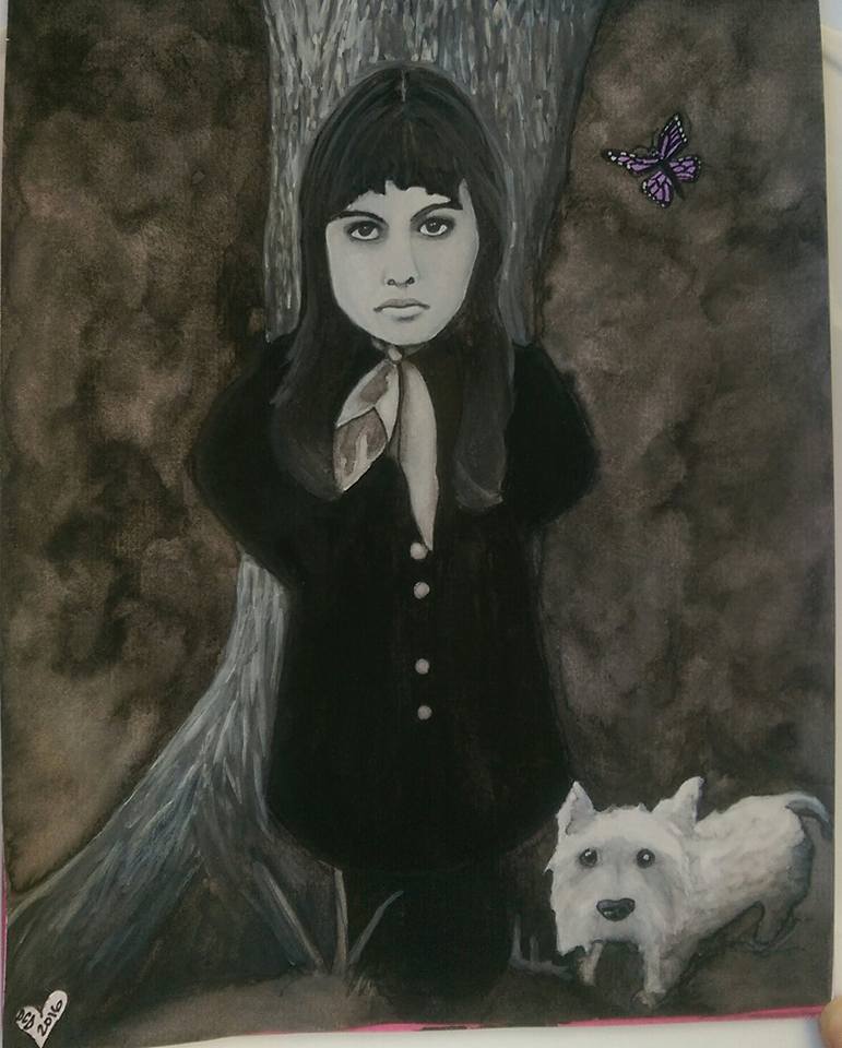 dog and butterfly
