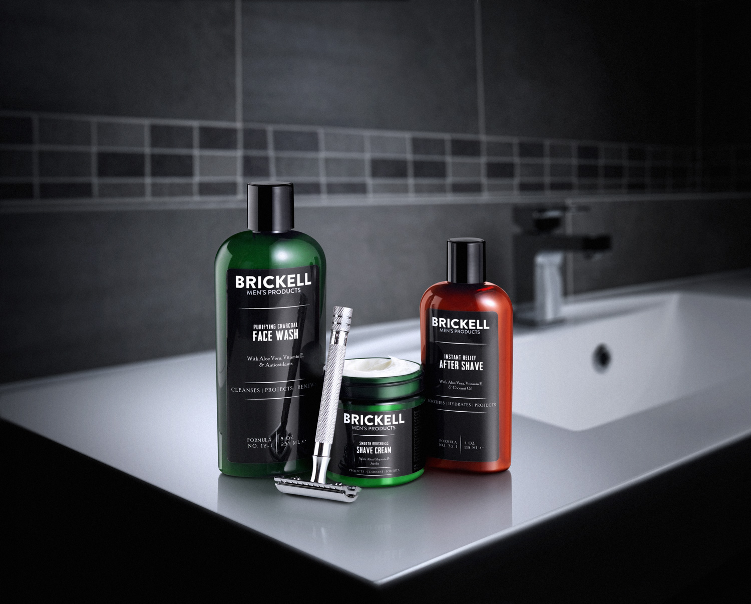 Brickell Face Wash and Moisturizer Still Life | David Butler