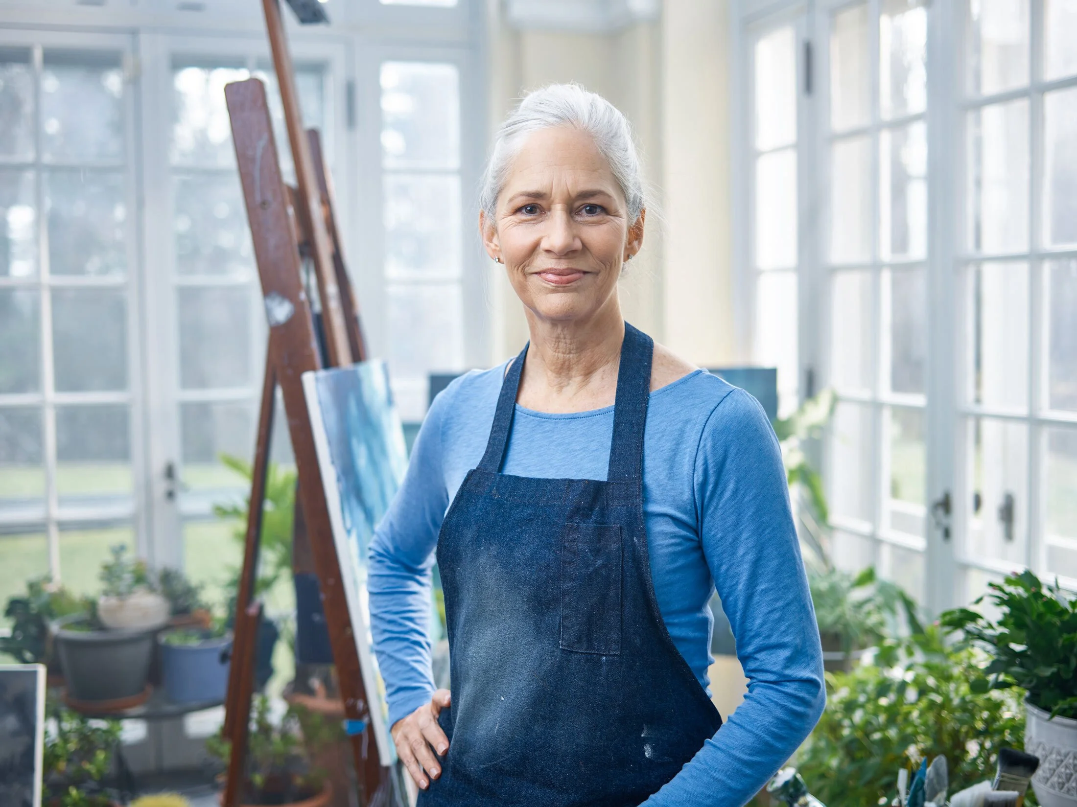  Growing plants, painting portraits all while taking portraits on location. 