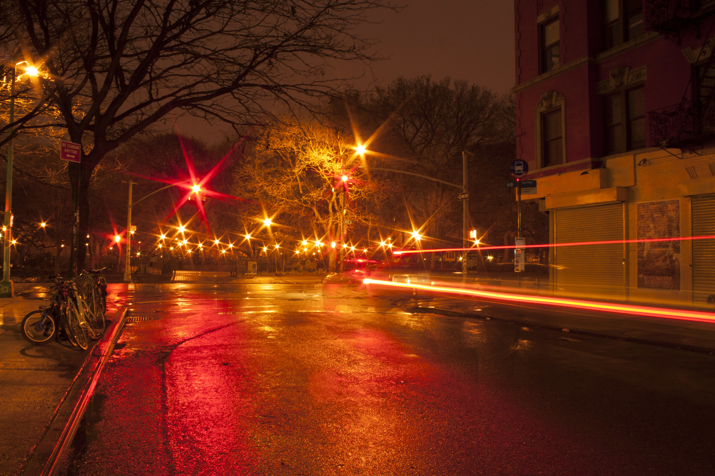 A view towards Tompkins Square Park. 