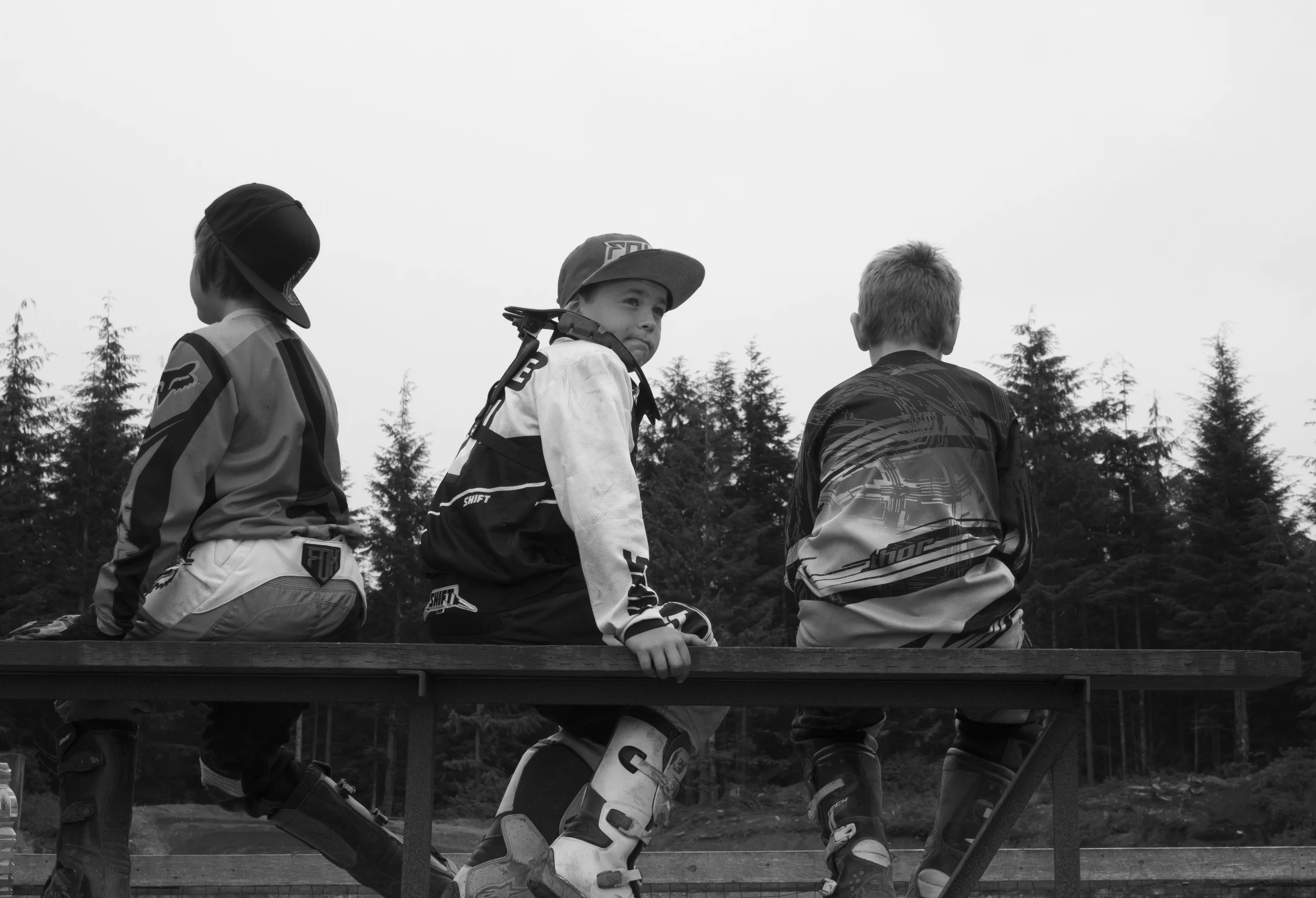 Young motocross racers at a track near Port McNeill, B.C. © North Island Gazette. 