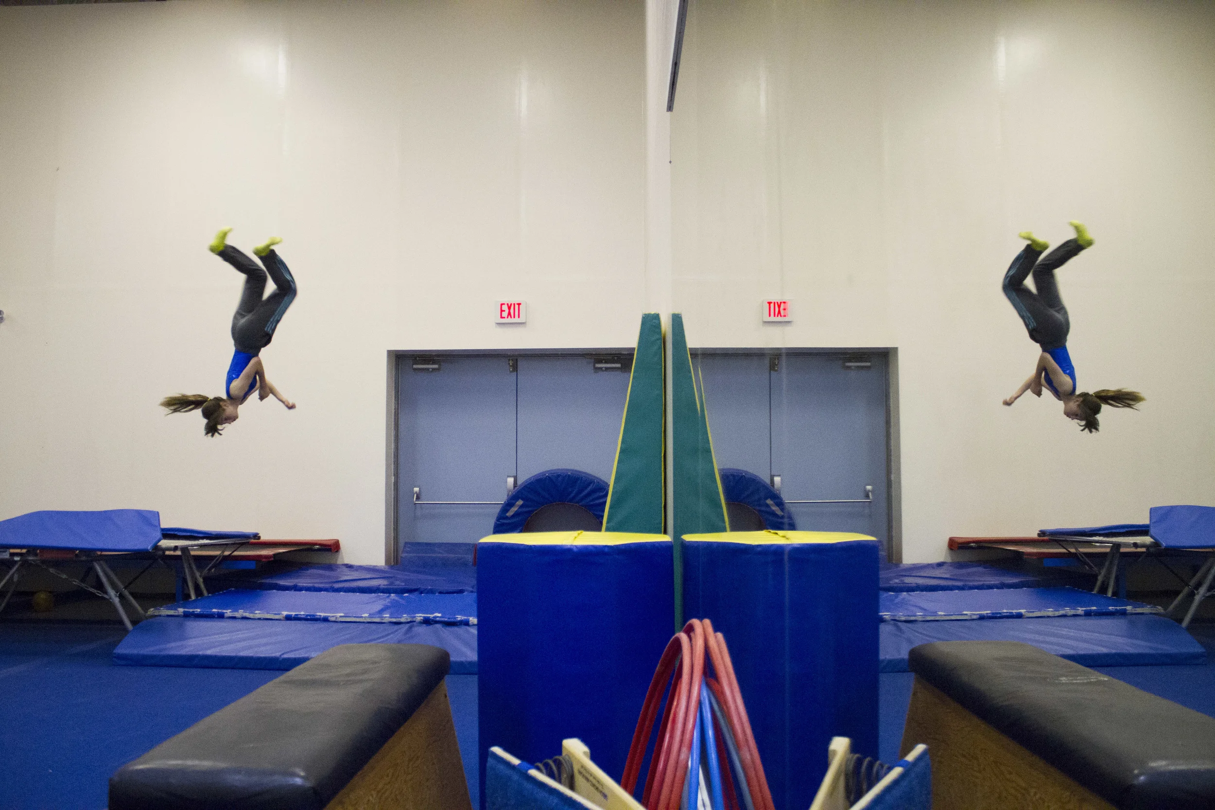 A trampoline gymnast in Port Hardy, B.C. © North Island Gazette. 