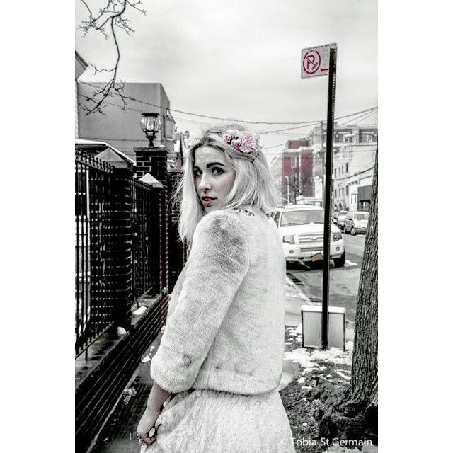 She lost her voice down by the river&hellip;screaming for courage
@bella_trixks 
#clouds #snow #brooklyn #crownheights #crown #flower #fur #photoart