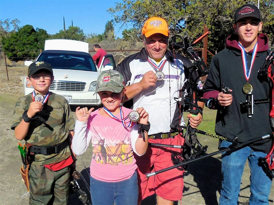 Winning the Archery Championships in Sta Ynez.