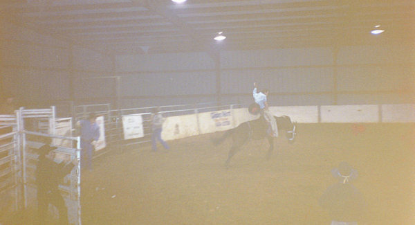Bucking some horses in Oklahoma at a rodeo !