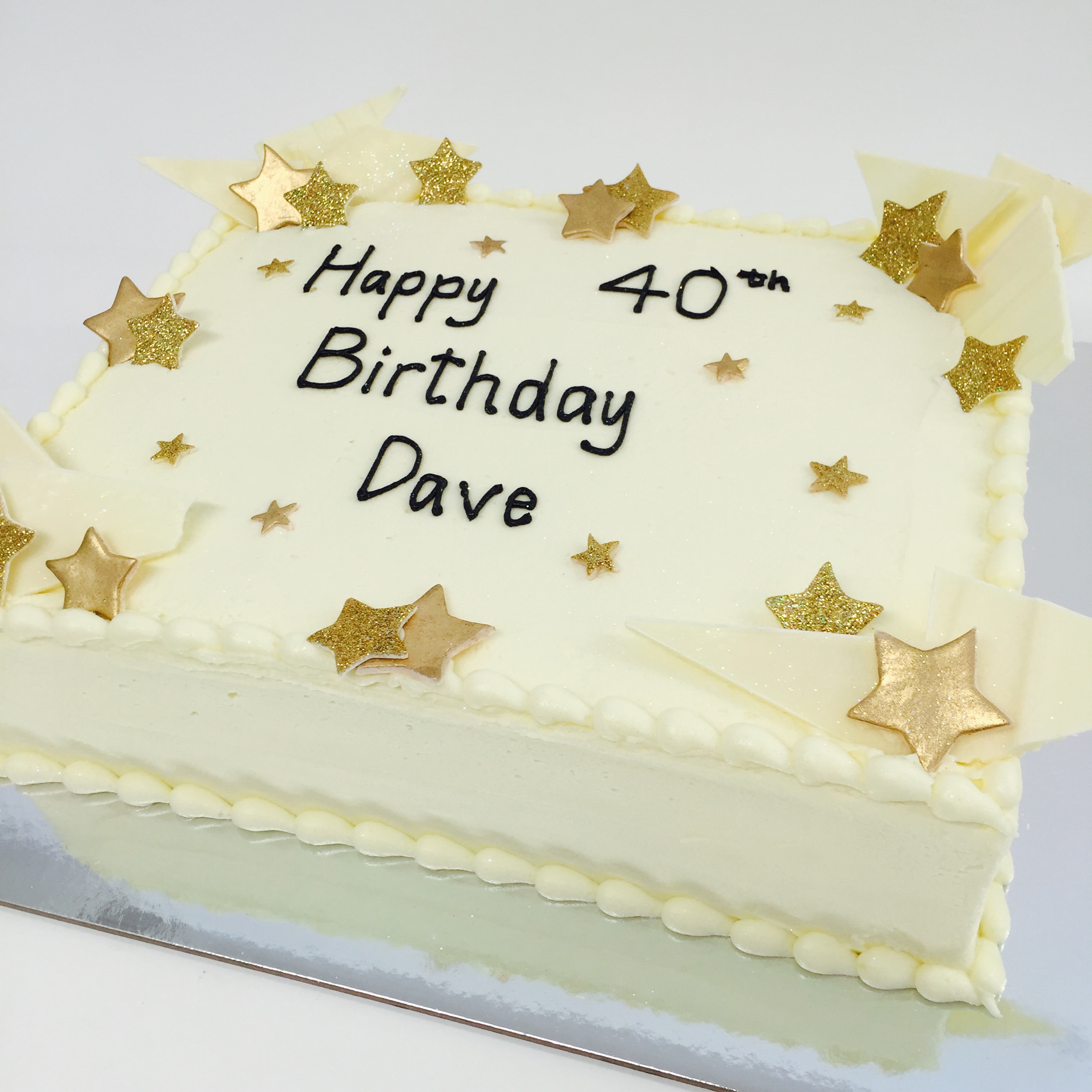 Plain Decorated Cake - Rectangle | Cake & Bake Kiwi