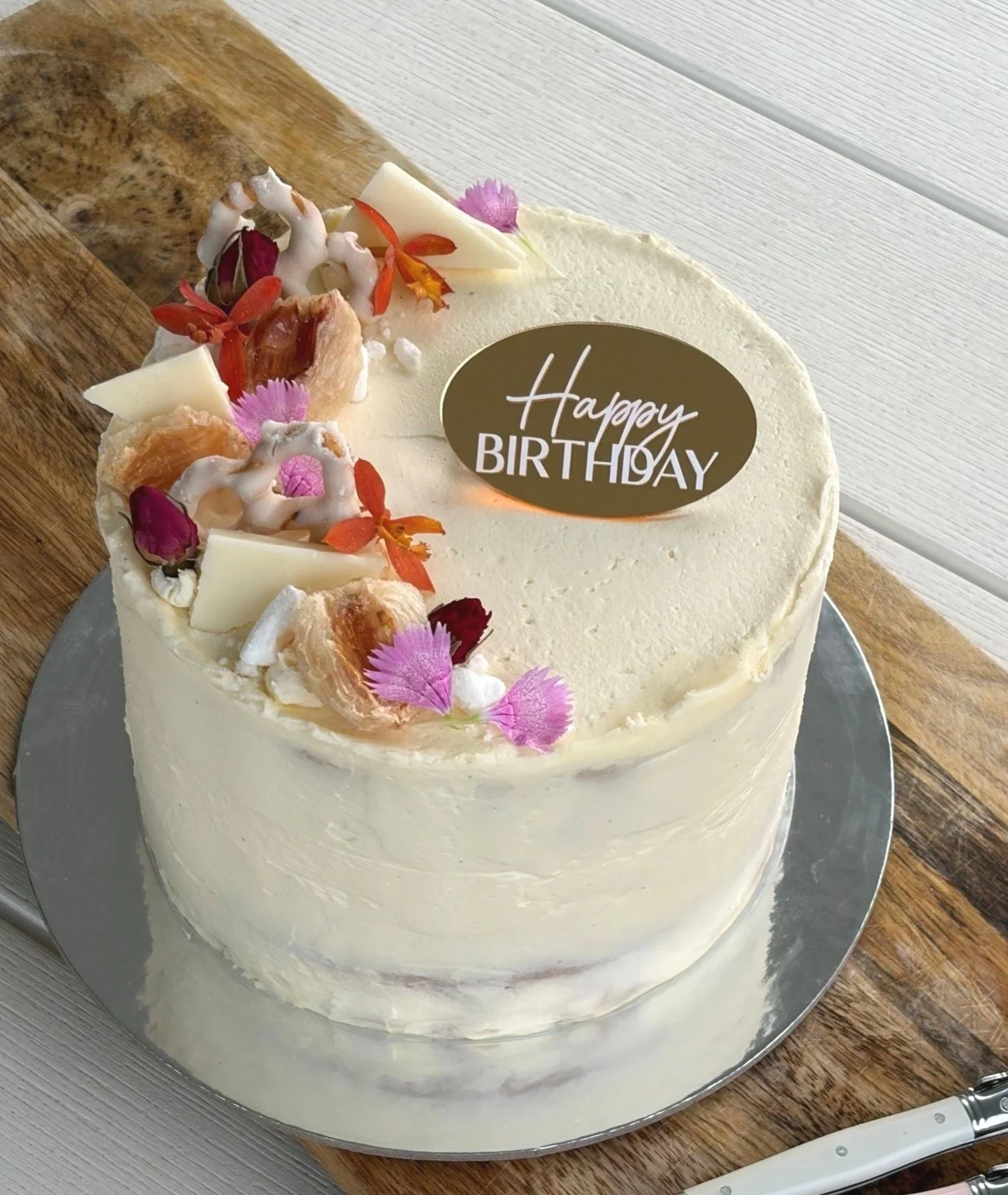 NEW White Chocolate with Lychee and Rose Mousse Cake