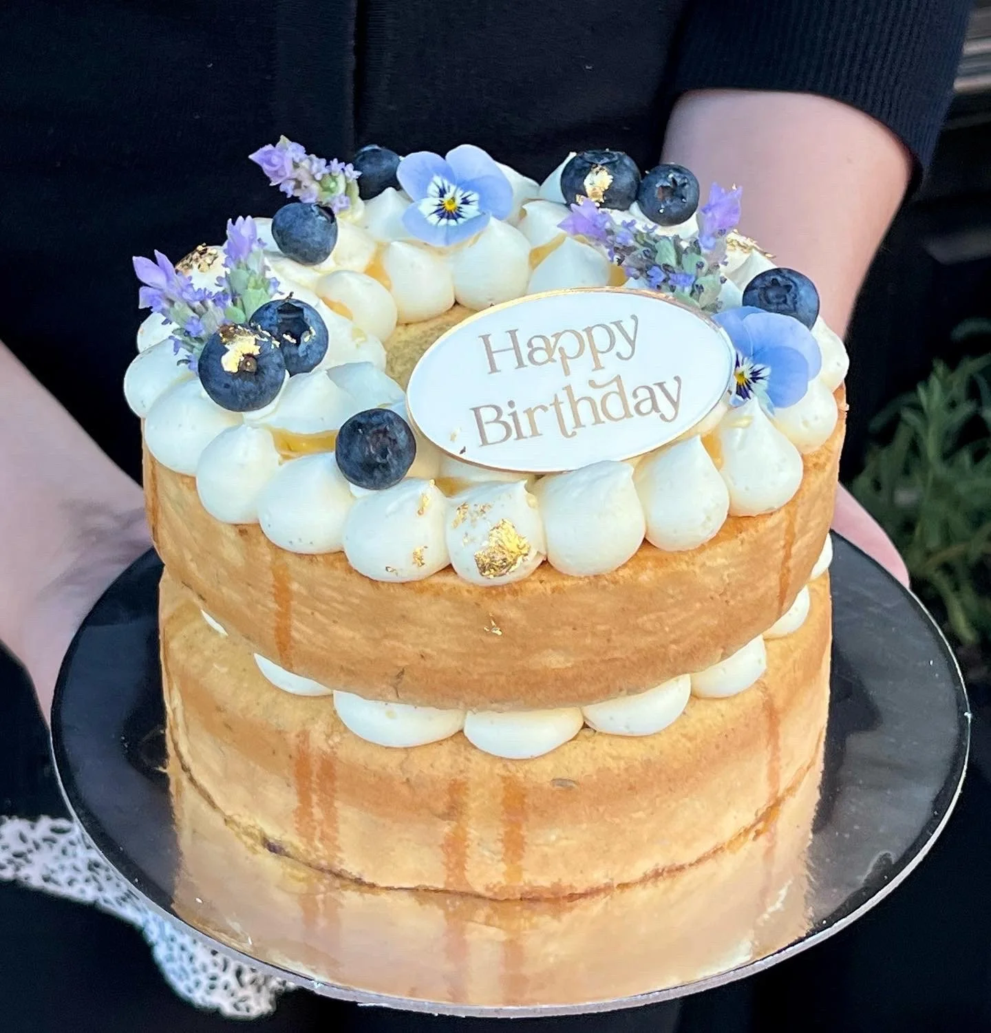Lavender NAKED Cake with Vanilla Buttercream & Honey Drizzle