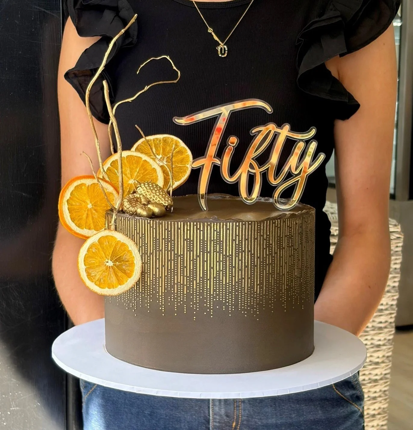 vanillapod-buttercreamcake-vanillapodspecialtycakes-brisbanecakes-Chocolate+Luxe+with+Gold+Shimmer-50thbirthdaycake-chocolatecake-chocorangecake.jpg