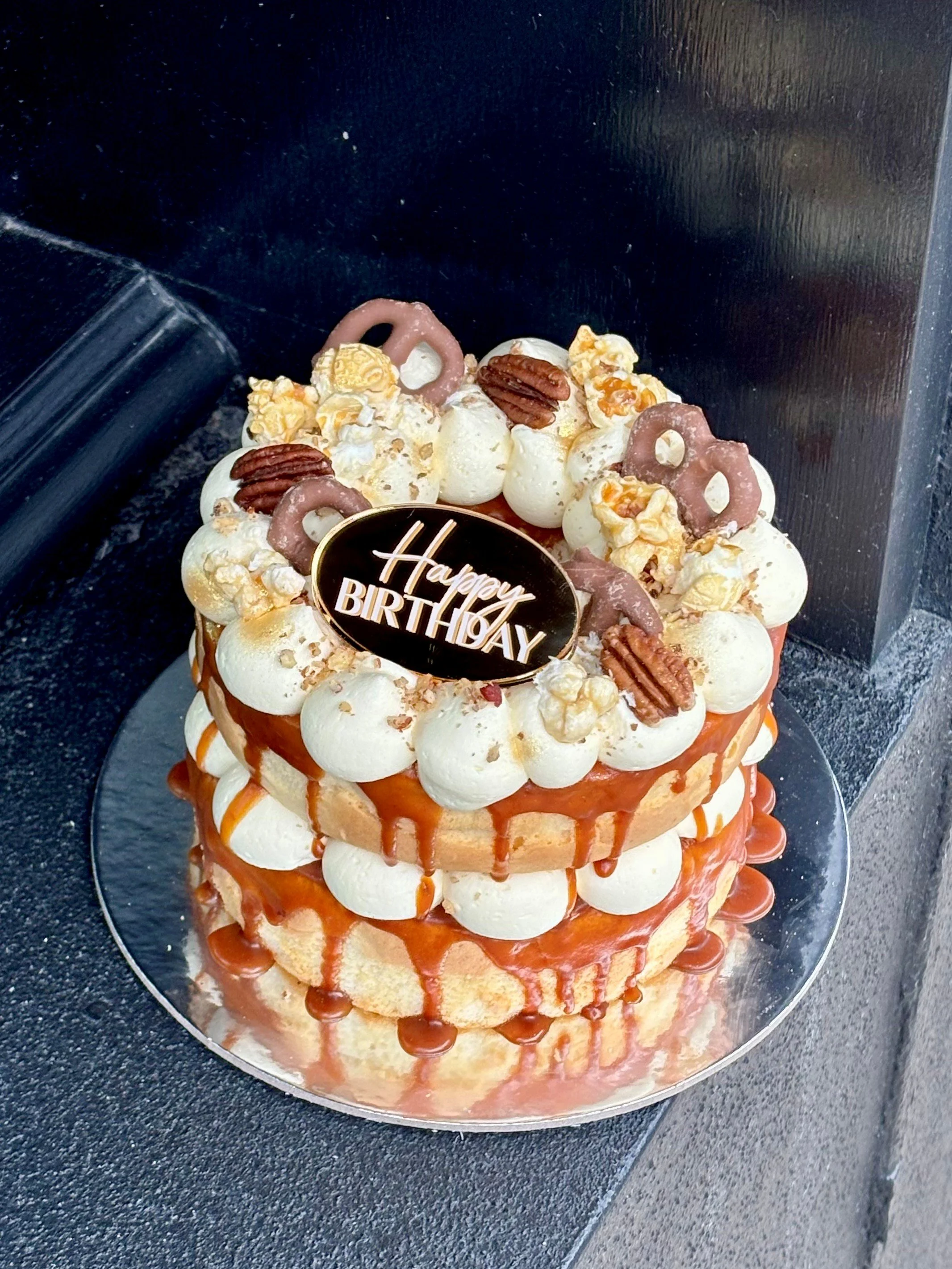 NEW Vanilla NAKED Cake with Salted Caramel & Pecans