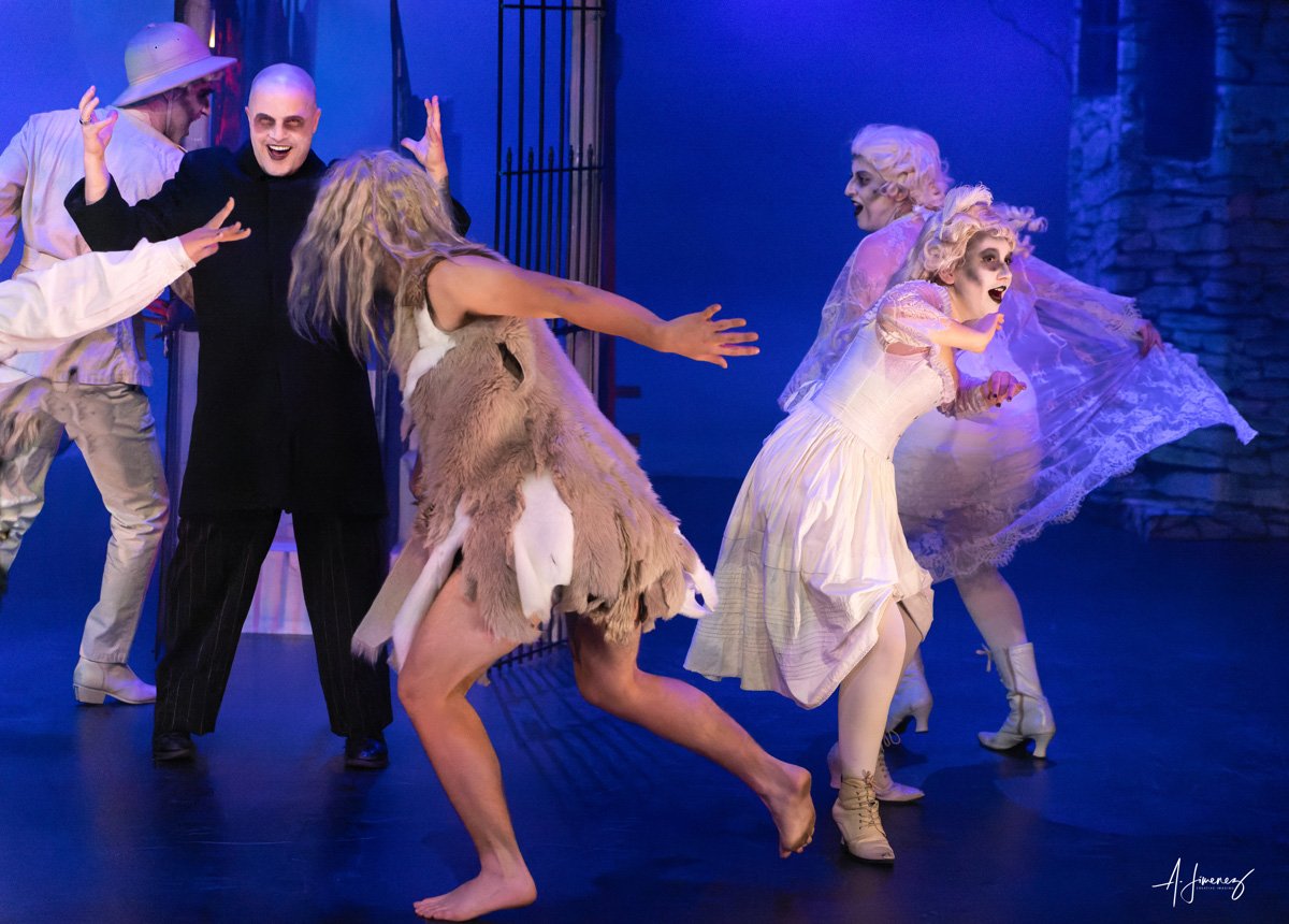Copy of Fester (Kevin Eksterowicz) dances with Ancestors - Addams Family - Sasquatch and Parker Arts - Oct. 2022 - photo Allen Jimenez.jpg