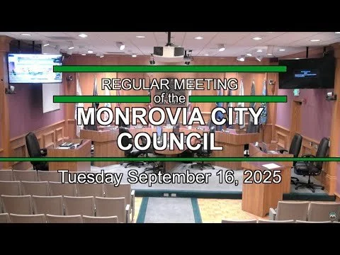 Monrovia City Council | September 16, 2025 | Regular Meeting