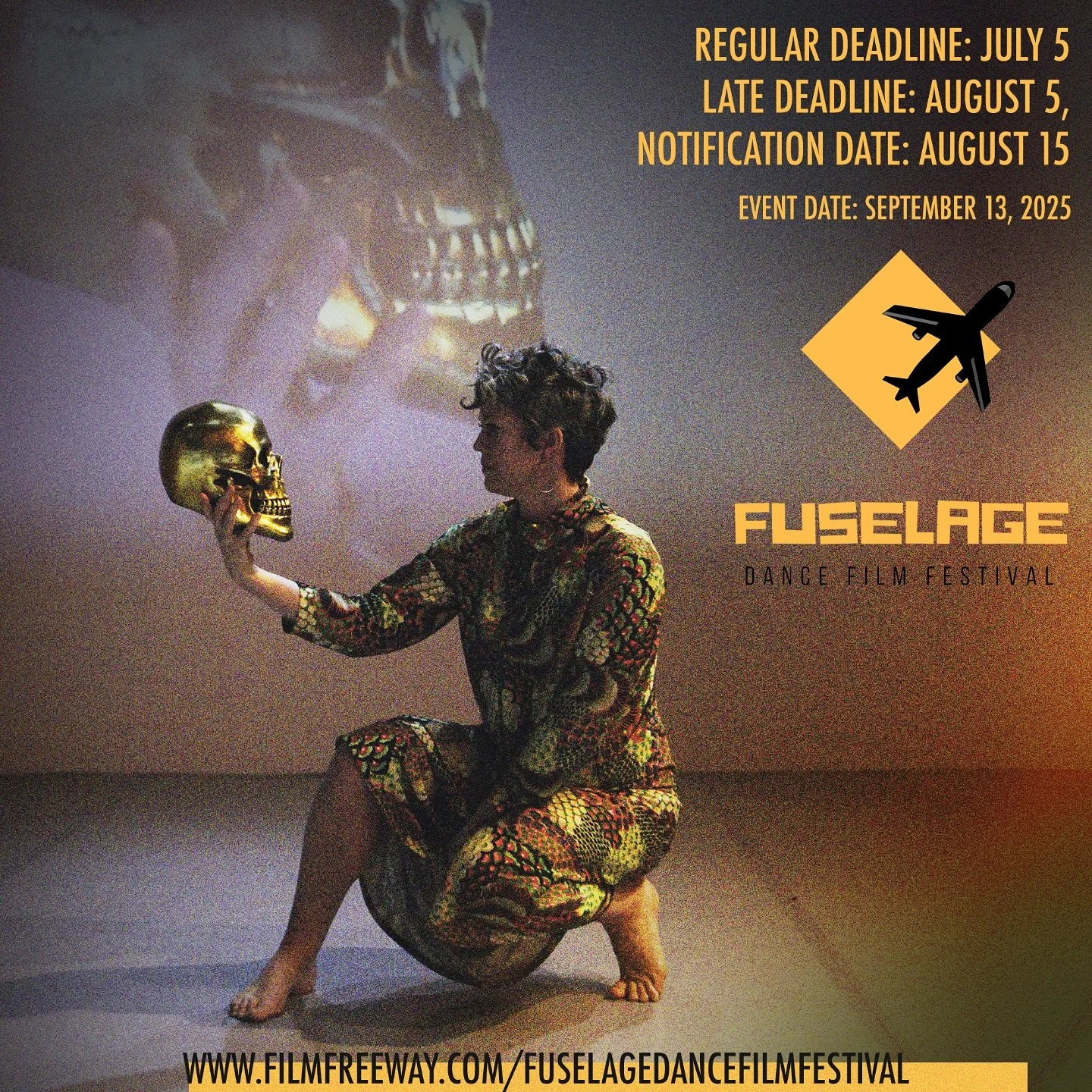 **DISCOUNT ALERT** use the promo code Fuselage20OFF for a $20 discount off of our late deadline fee!! ✨ Valid through July 22nd!! 🥳💸

✨Today is the regular deadline to submit your #dancefilm to the 8th annual @fuselagedancefilmfestival!

&mdash;&md