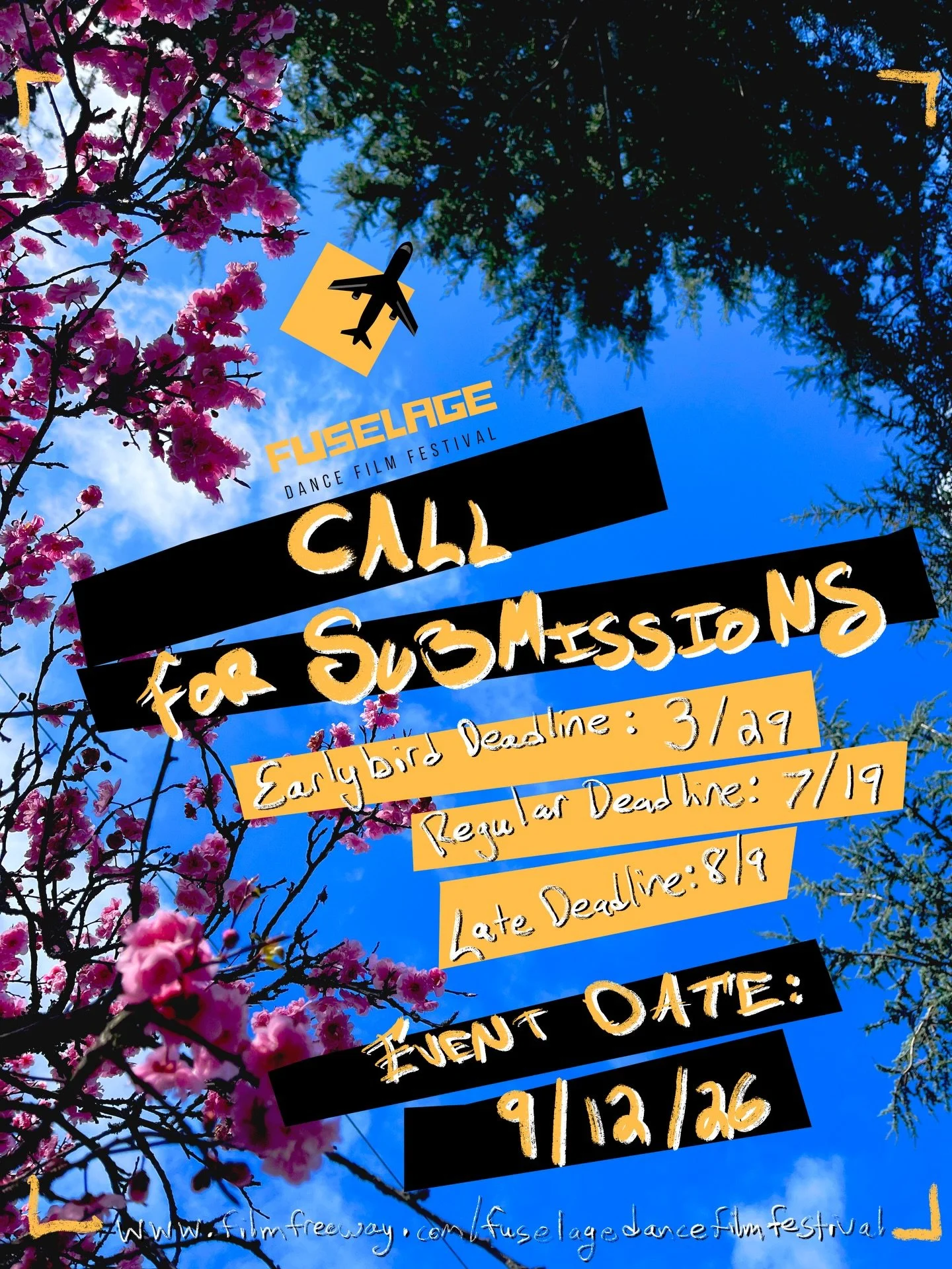 ✨ The 9th annual @fuselagedancefilmfestival is officially open for submissions!

Earlybird Deadline - March 29th 2026
Regular Deadline - July 19th 2026
Late Deadline - August 9th 2026

🎞️ Presented by @yawtheater &amp; #PropadataFilms.  ✨ Submit you