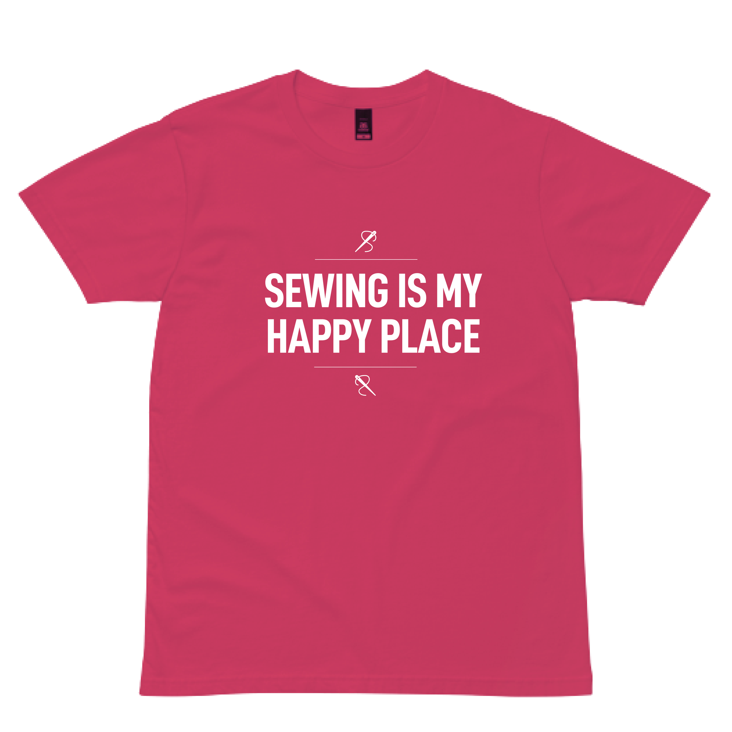 Sewing is my happy place - Unisex Tee (berry)