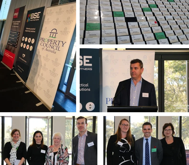 Images: Right center: BSE's Craig Slorach addressing the delegates. Bottom Row: Expert panel and discussion participants. 