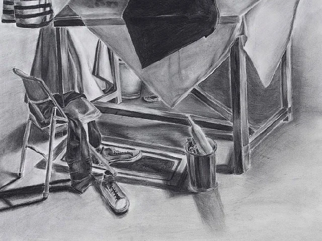 M. H., Relative Value Assignment , charcoal, 18 x 24”, from Observation & Visualization, spring 2017