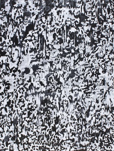 C. G., Extremes of Frequency Assignment, tempera on board, 40 x 30”, from Form & Surface, fall 2016