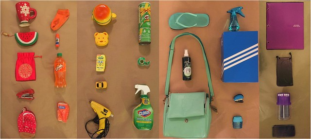 A. W., Alternative Drawing Assignment , Household items on paper, from Form & Surface, fall 2016