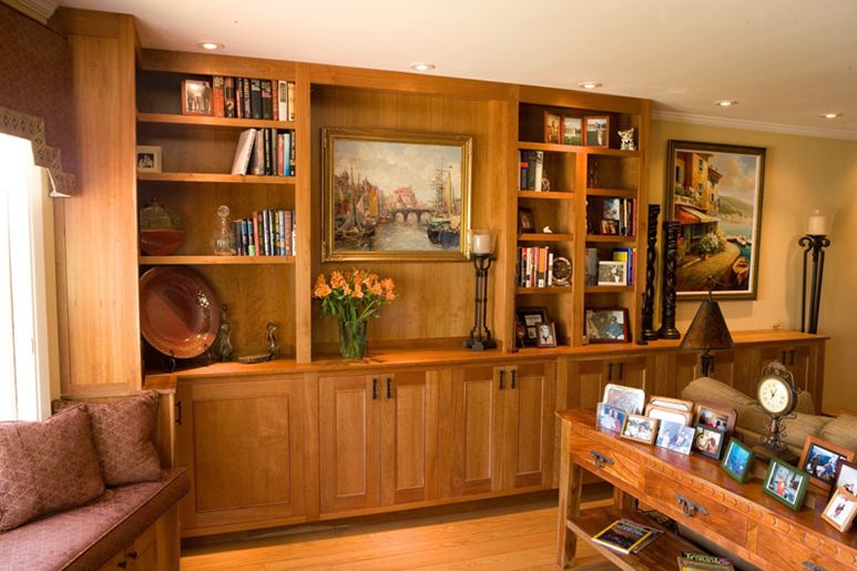 Cherry Bookshelves and Cabinets