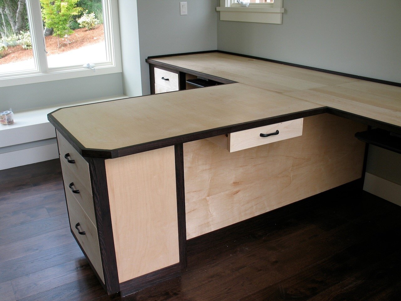 Maple and Wenge His and Hers Desks