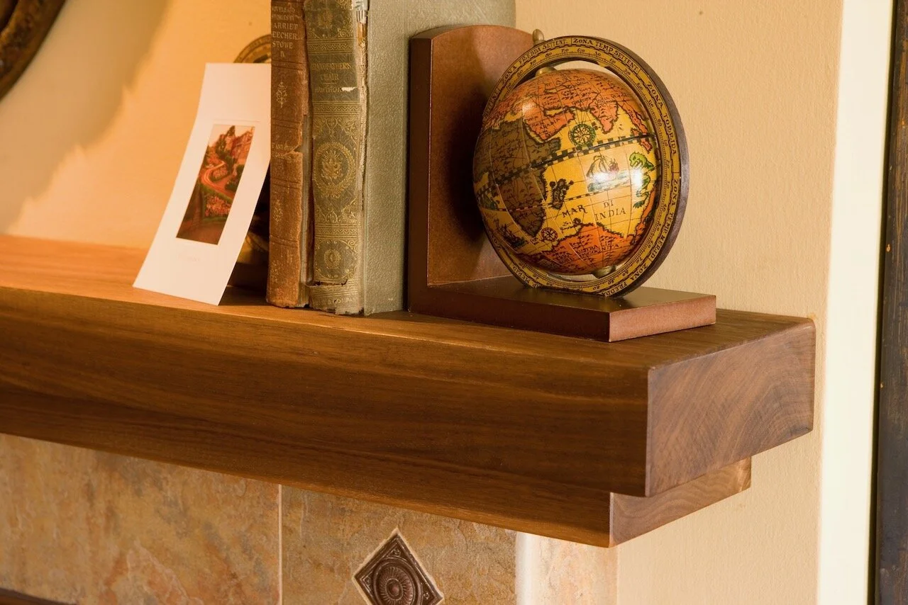 Custom Walnut Mantle