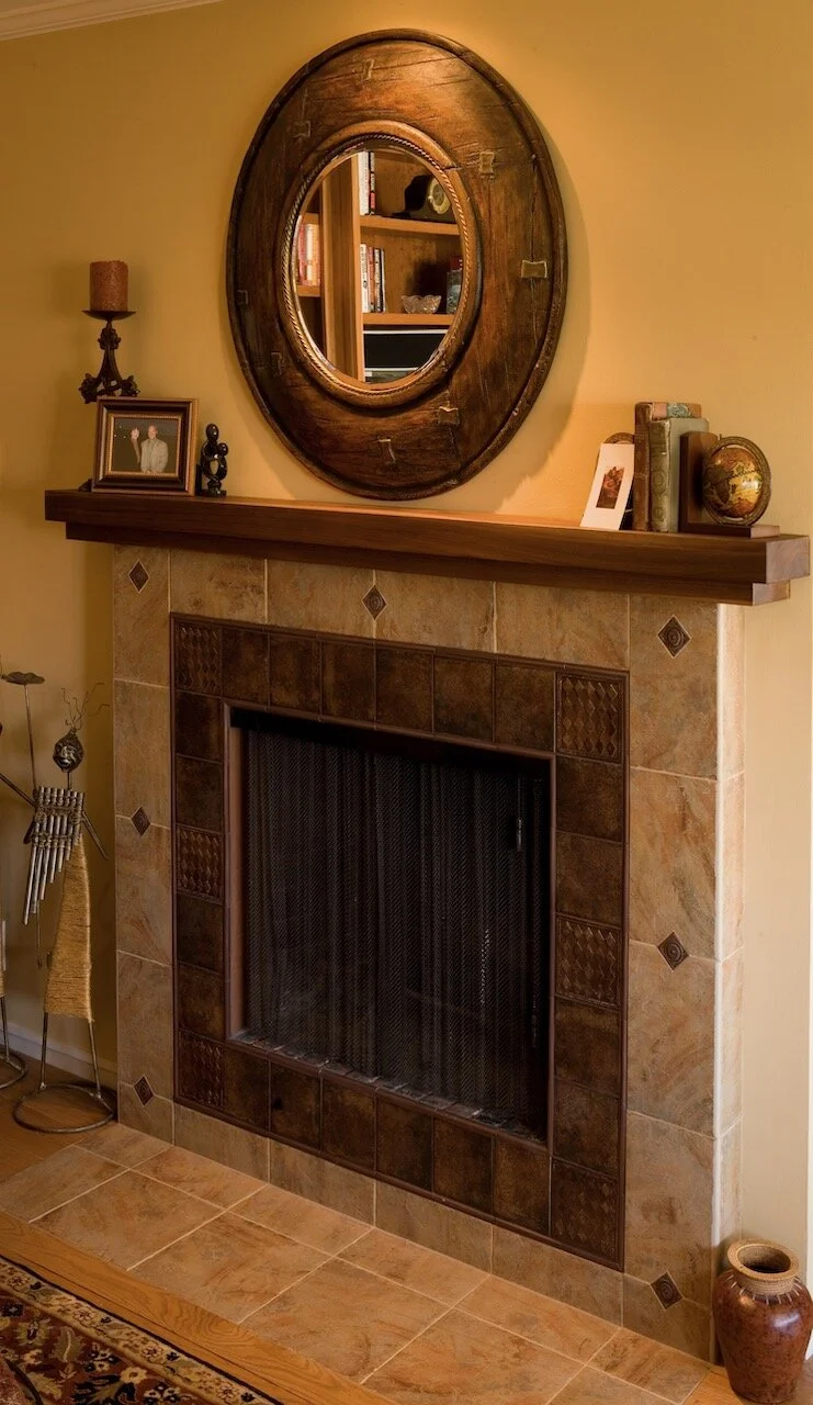 Custom Walnut Mantle
