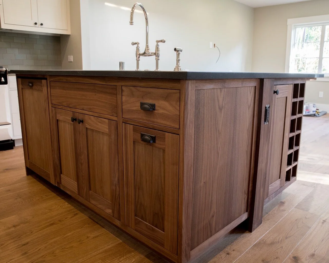 Custom Walnut and Painted Kitchen