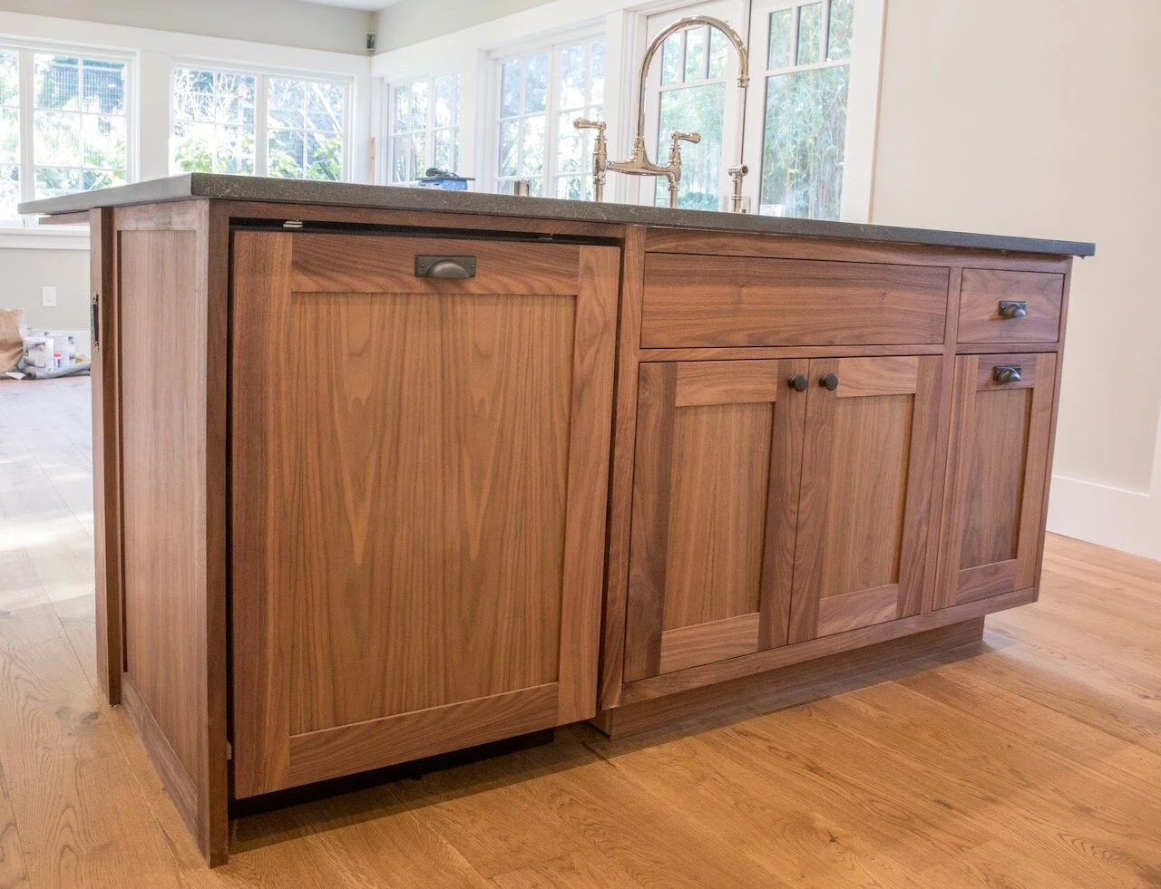 Custom Walnut and Painted Kitchen
