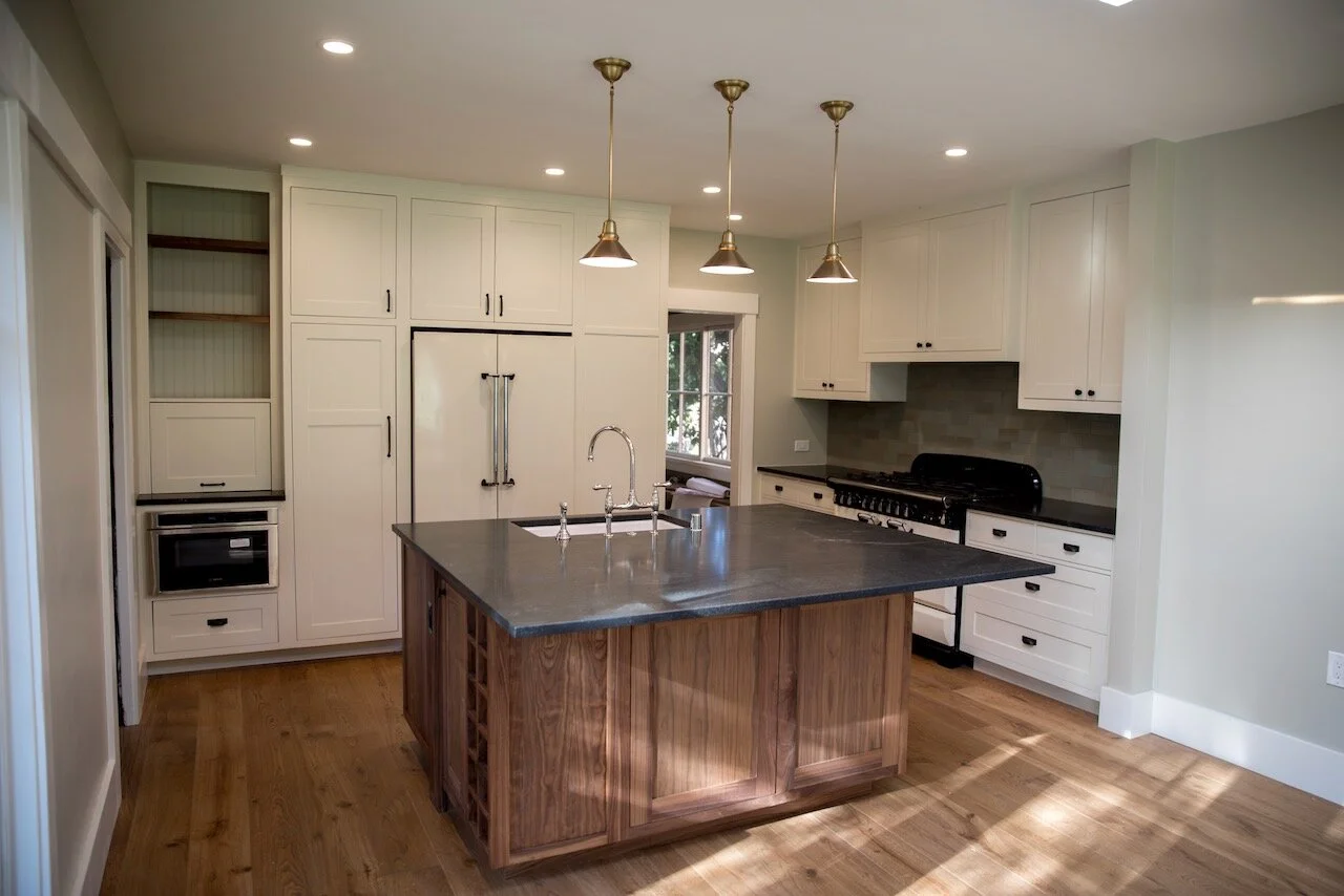 Custom Walnut and Painted Kitchen