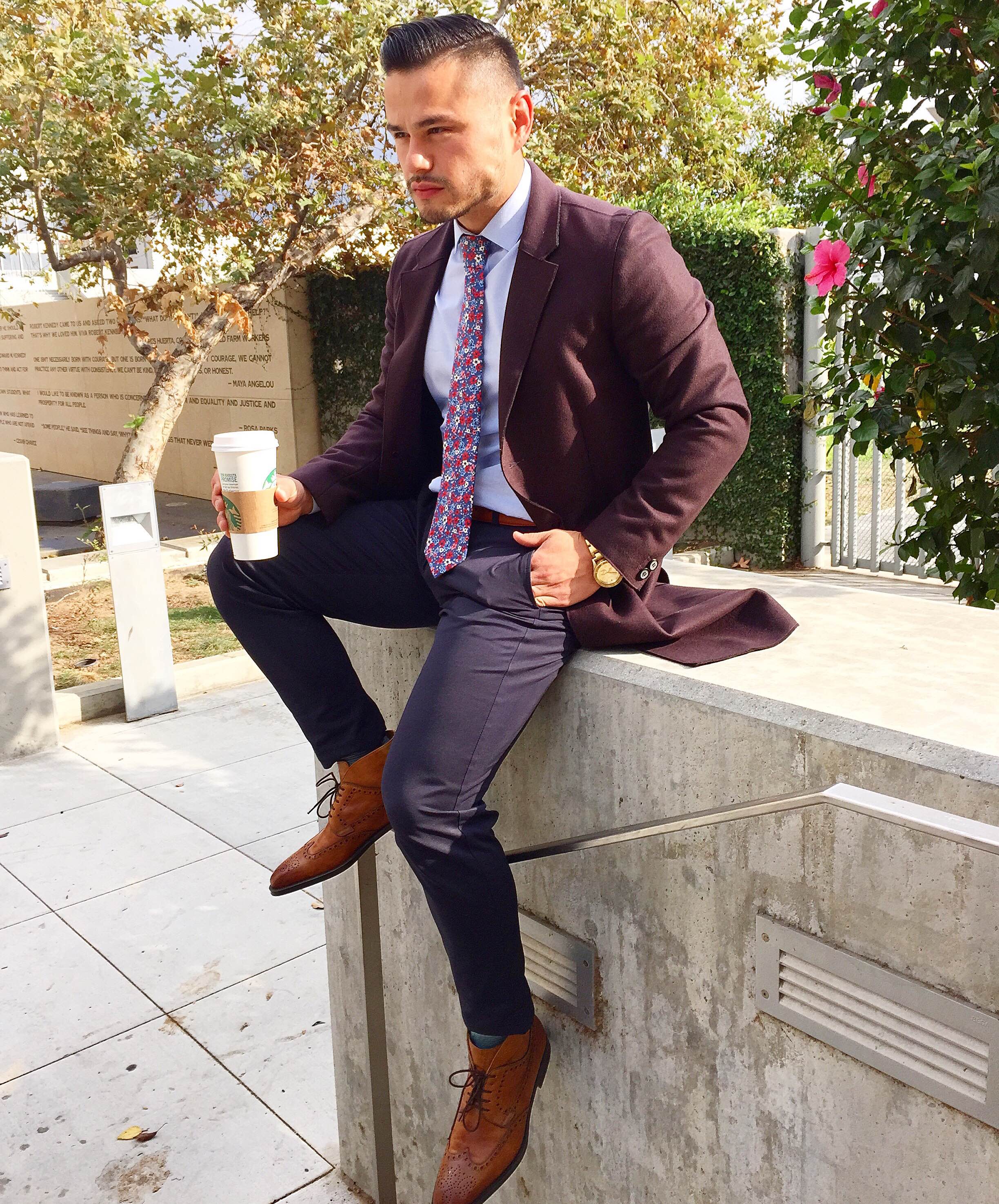 What style means to you? It is something that you like, that suits you as a person. It makes you confident and feel good about yourself. What are your favorite brands? I have many favorite brands. Here are a few Gant, APC, Bar III, Prada, Theory, Magnanni, Zara, Colehaan, and Salvatore Ferragamo. What colors you tend to use for your outfits? I usually like to have a combination of light and dark colors in my outfits. From black and blue to yellow and red. Just depending on my mood. Which season of the year do you like the best for outfits? I would defiantly have to go with spring. What do you do to be different style wise? I wouldn’t necessarily say I do anything different. Im just creative in my own way. Everyone has a unique sense of style and it works for them. What's the advice you would give someone, when it comes to style ? When you get dressed each day, perhaps you dress to express your individuality, to create an impression with others, or to make yourself feel more professional, competent. Remember to dress for you, discover your style by surfing through magazines, fashion blogs, Instagram, and figure out what you like best. Wear what makes you feel good, dress how you feel, and most important express yourself.