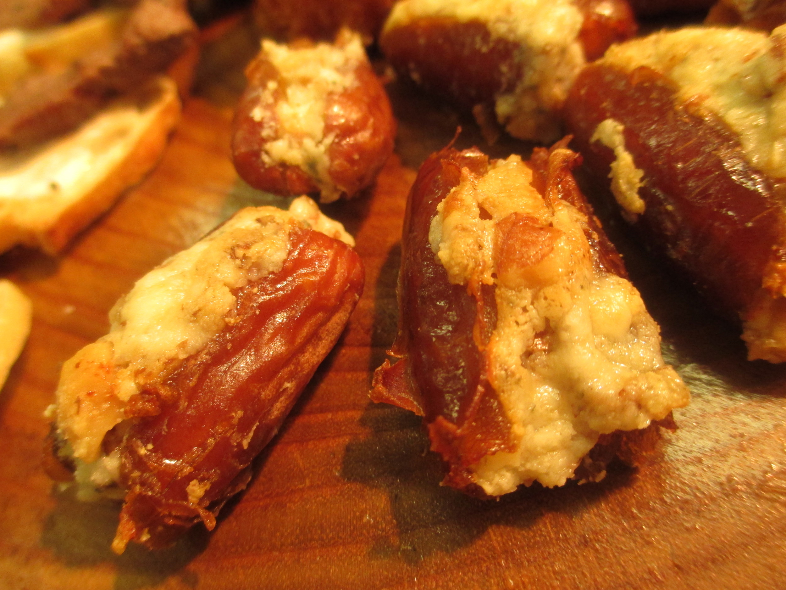 Bacon and Stilton Stuffed Dates