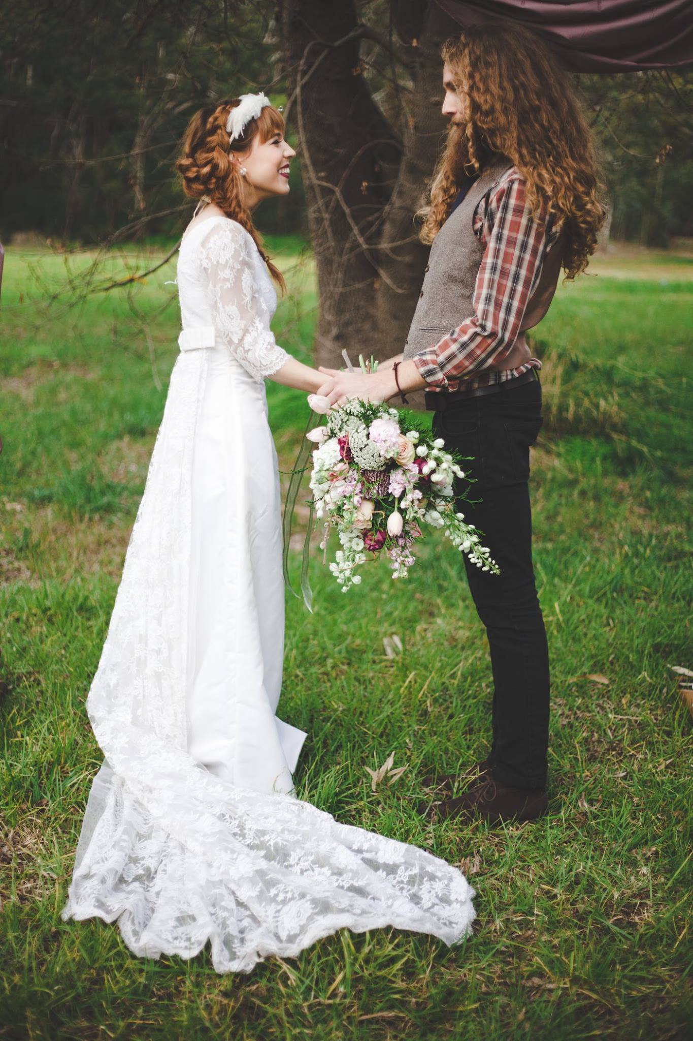 Hair & Makeup by Gemma Vendetta // Photography by Blush & Mint Photography // Wardrobe by The Vintage Bride Boutique //Thelda & Ben <3