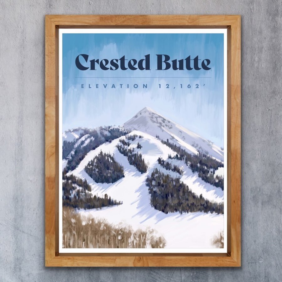 C R E S T E D  B U T T E ! Awesome skiing AND recently won the title of &ldquo;Wildflower Capitol of Colorado&rdquo; 🏆 and I deeply respect that. 

#crestedbutte #crestedbuttecolorado #skicolorado #skiposter