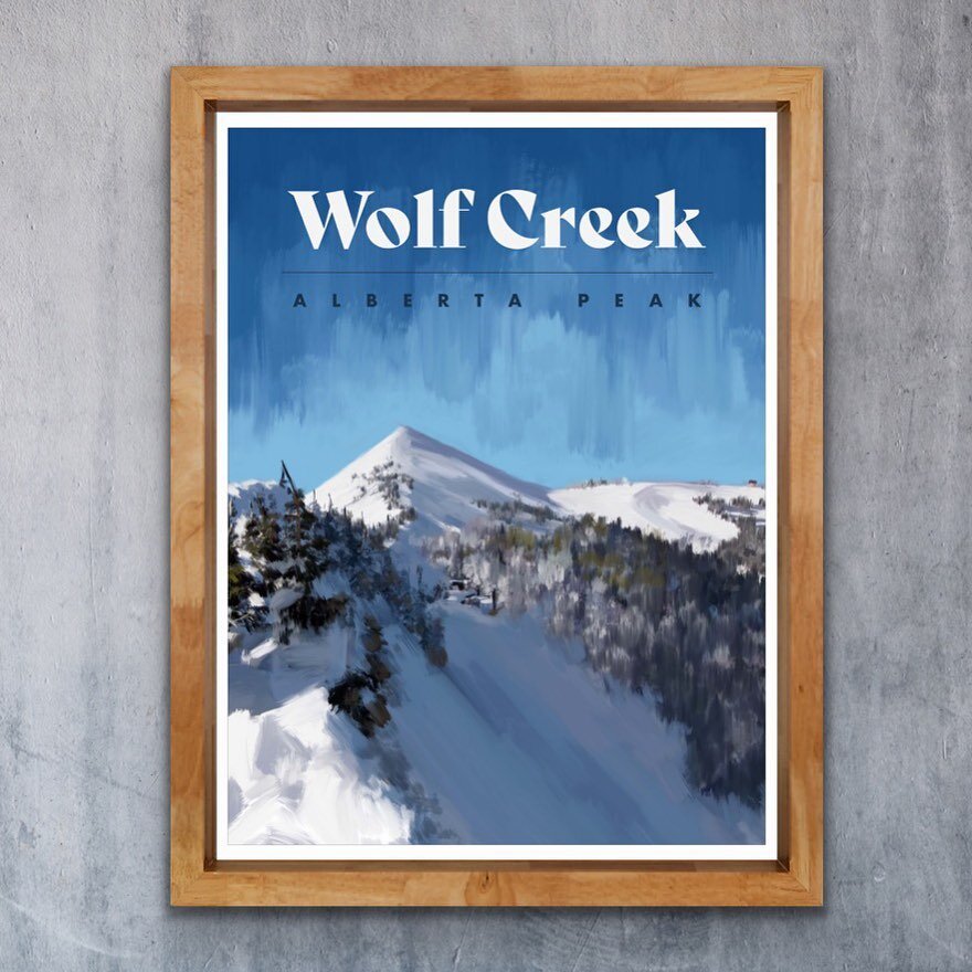 W O L F  C R E E K ! This spot boasts the highest Colorado snow totals almost every year and has excellent tree skiing to boot! ❄️ 

#skicolorado #wolfcreekski #wolfcreek #skiposter #pagosasprings