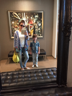 Love the huge mirrors and artworks all over the walls in our room and in the hotel lobby!