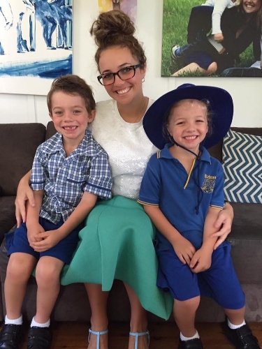 My boys and I on their first day of school