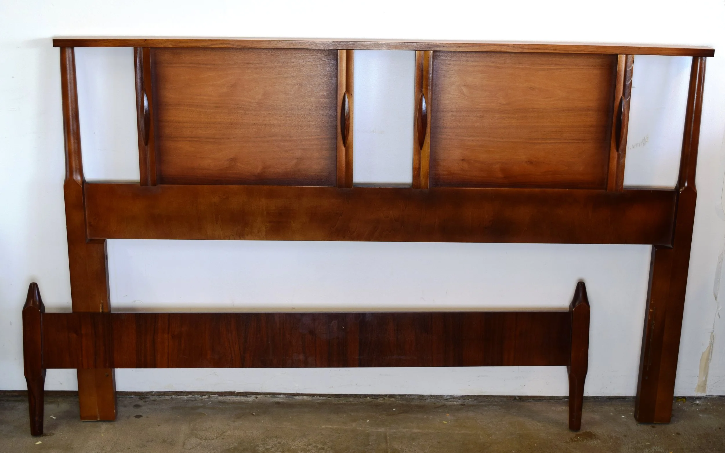 MCM Headboard & Footboard Full