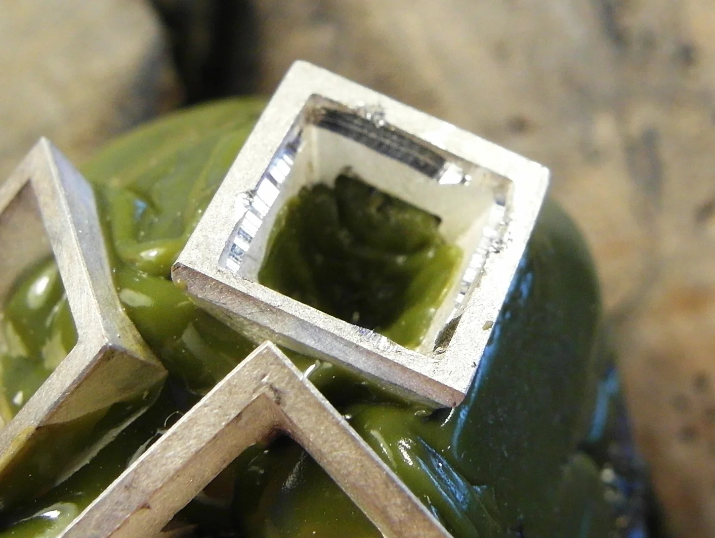  ...and do all 4 sides. Be very careful not to ‘bruise’ the inside top edge too much.    