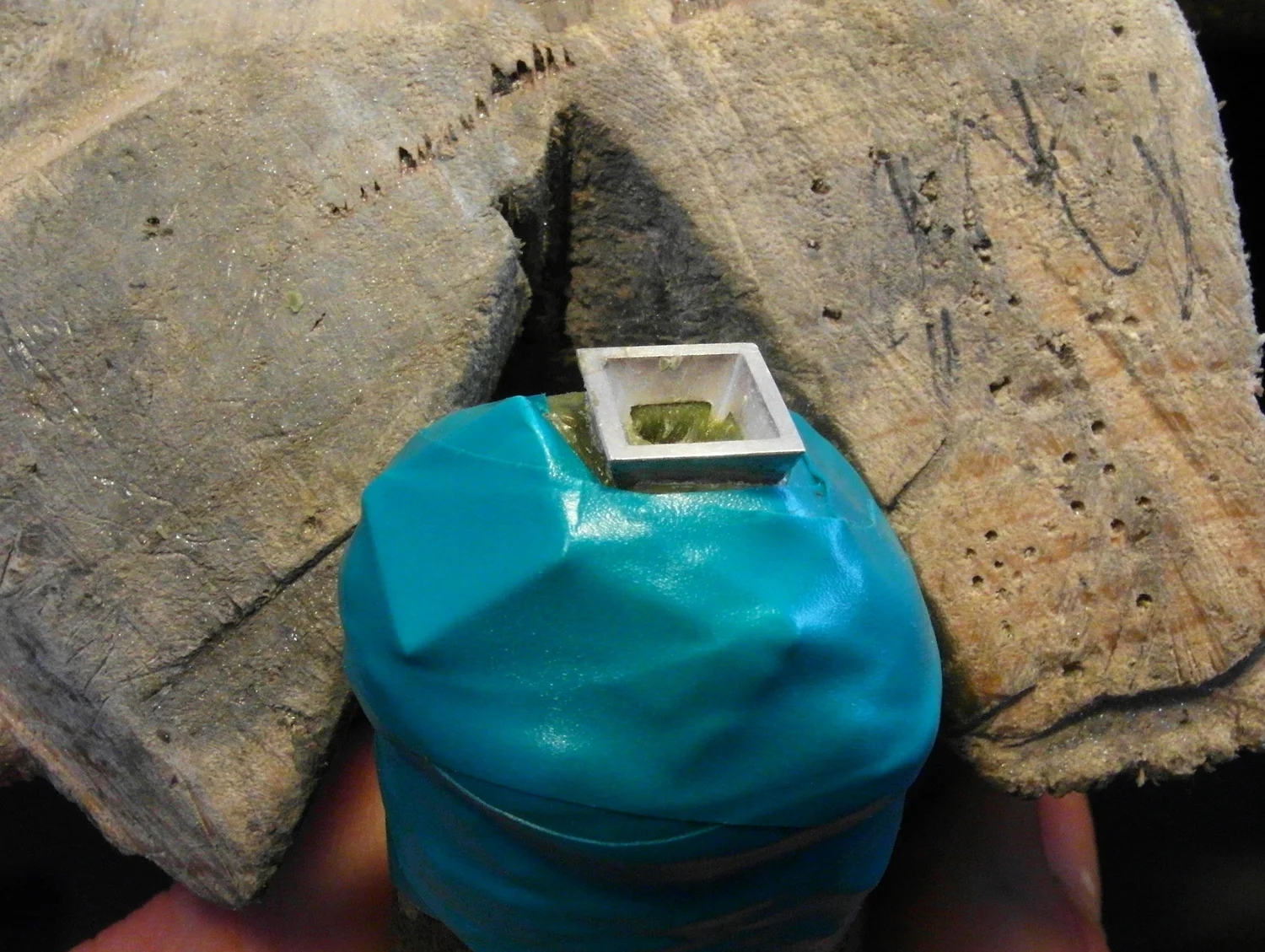  You can use electrical tape to protect any previous work from slips or accidental filing.    