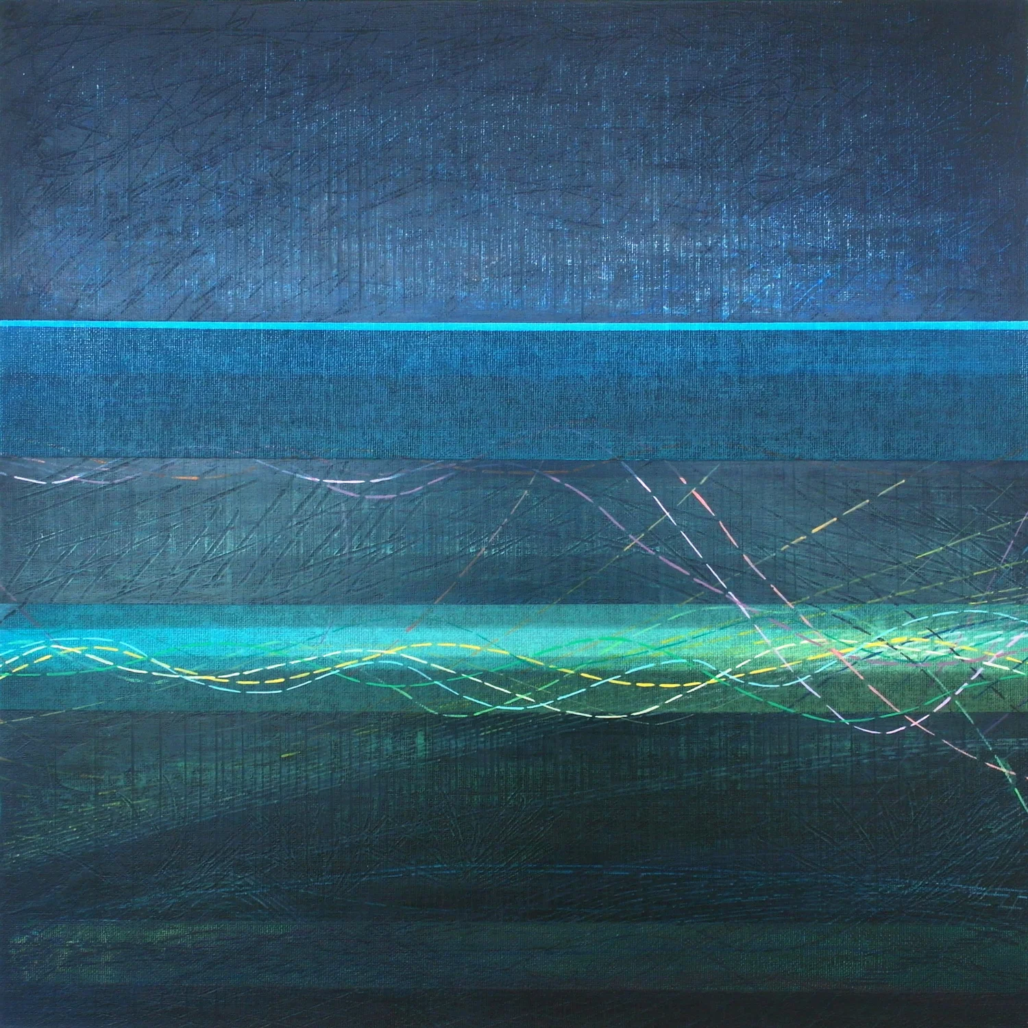 'Across & Beneath III' 45 cm H x 45 cm W $̶5̶5̶0̶,- SOLD