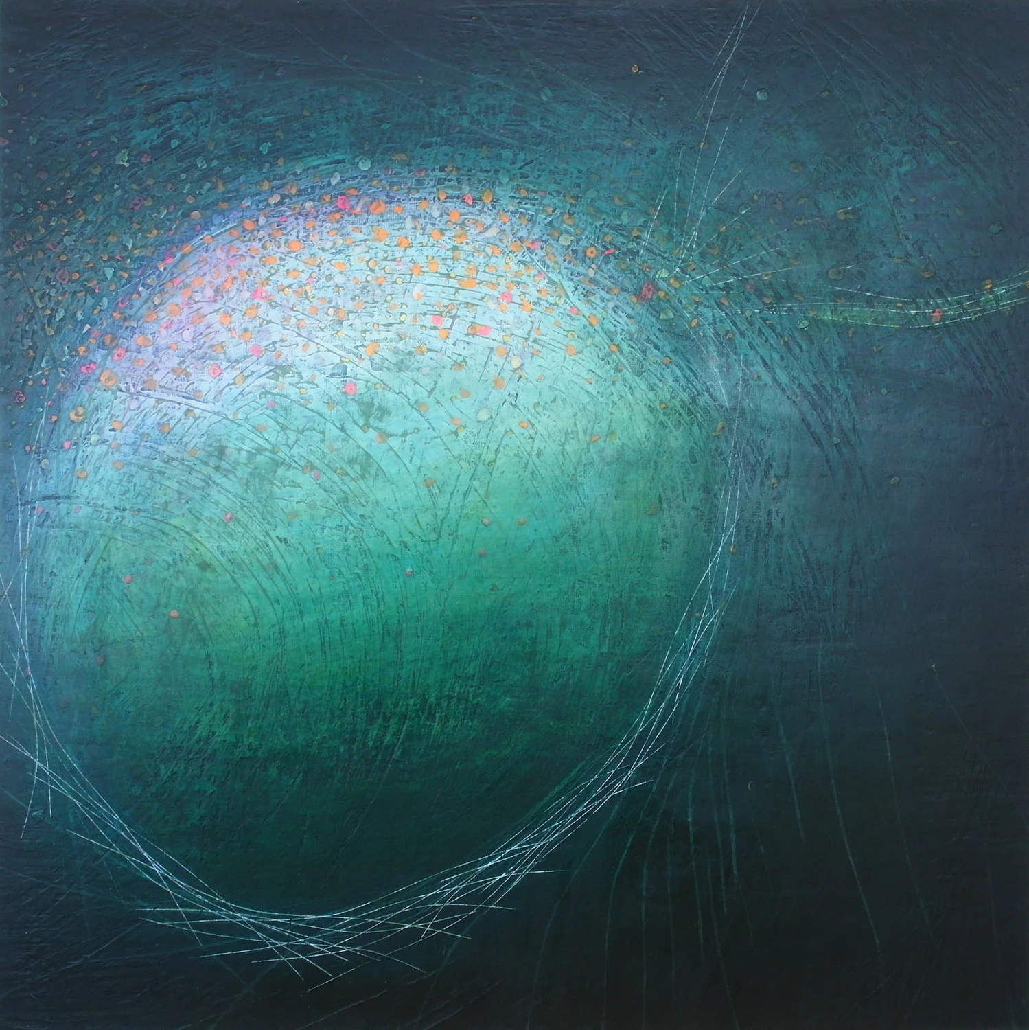 'Beneath II'  45 cm H x 45 cm W $̶6̶5̶0̶,- SOLD