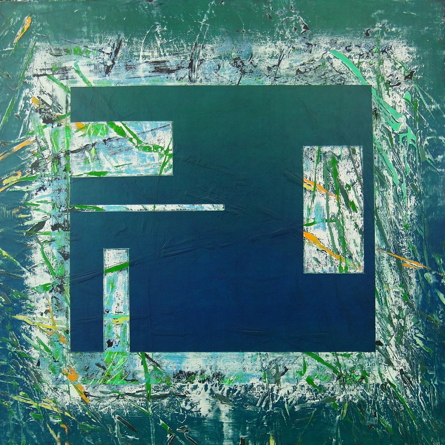 'Swamped V'  30 cm W x 30 cm H $̶4̶5̶0̶,̶-̶  SOLD