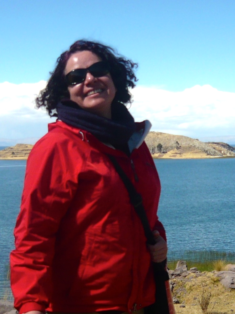 Ximena at Lake Titicaca.